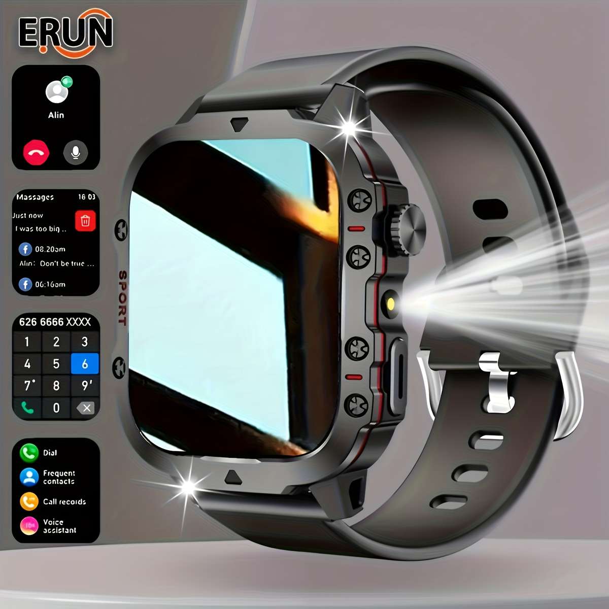 Unisex Smart Watch Wireless Call Sms Multi Sport Modes Remote