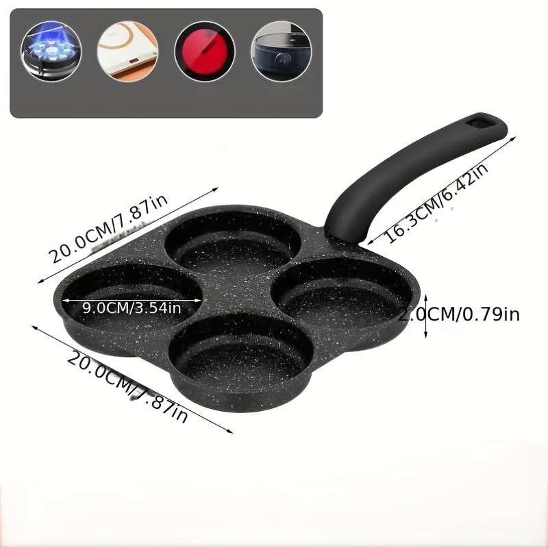 Frying Pan Material 4Slot Curvedhandle Waffle Maker