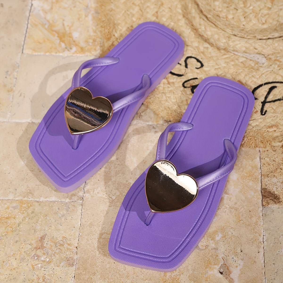 Ladies Summer Flip Flops Black Uk 7.5-8