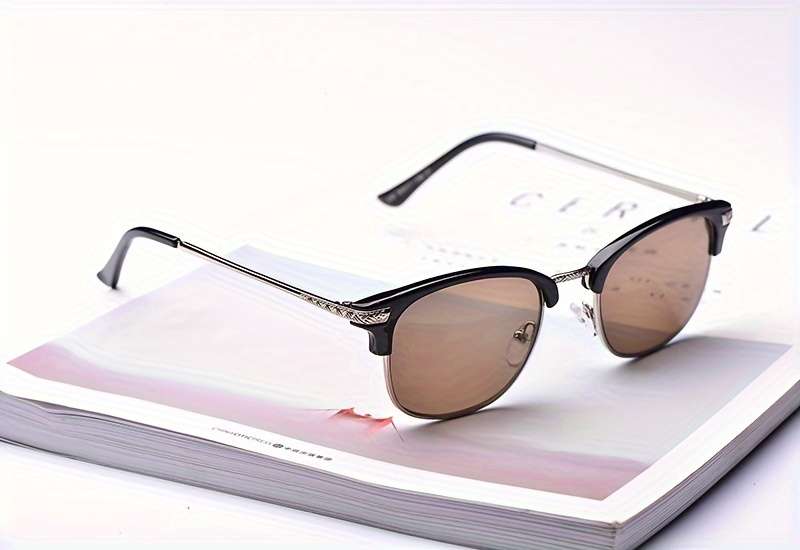Glasses Color Tea Crystal Black Frame Itemsv1