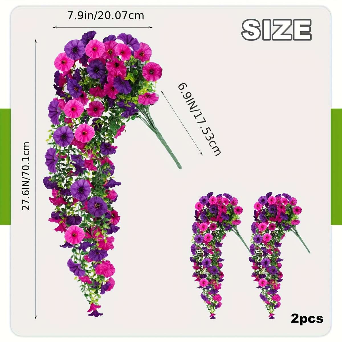 Simulated Flower Quantity 2Pcs