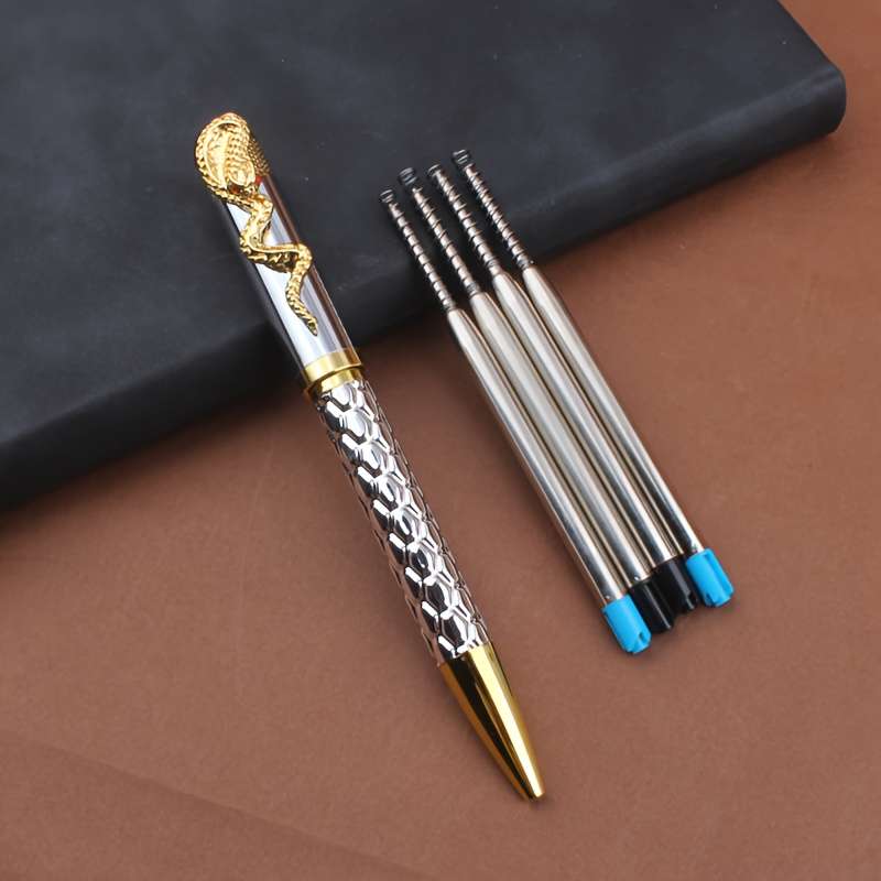 Pen color Silvery Quantity1 ballpoint pen + 4 refills