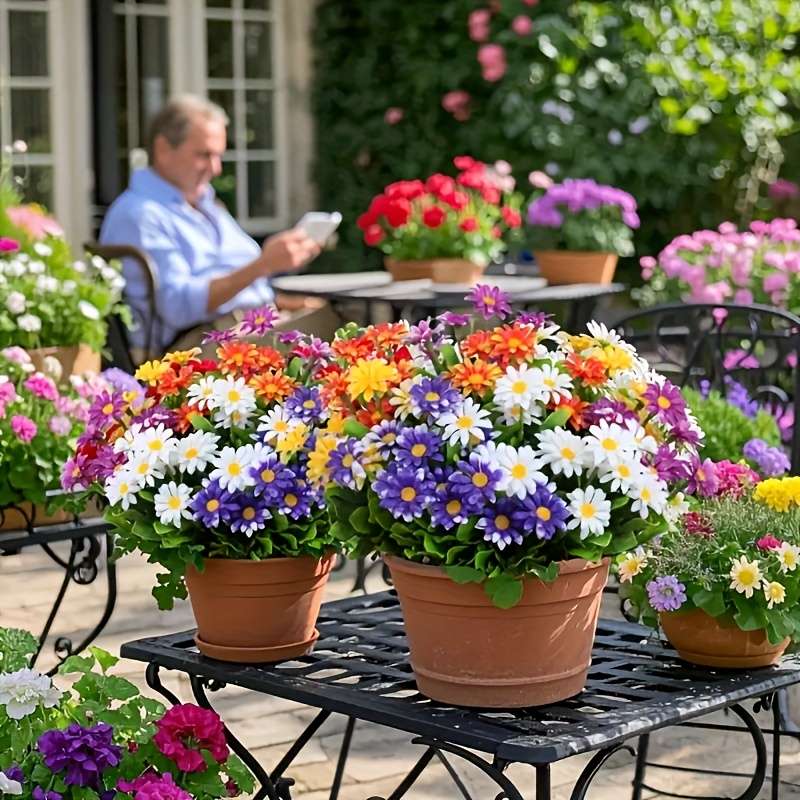 Simulated Flower Quantity 5 Bouquets Of Beautiful Flowers