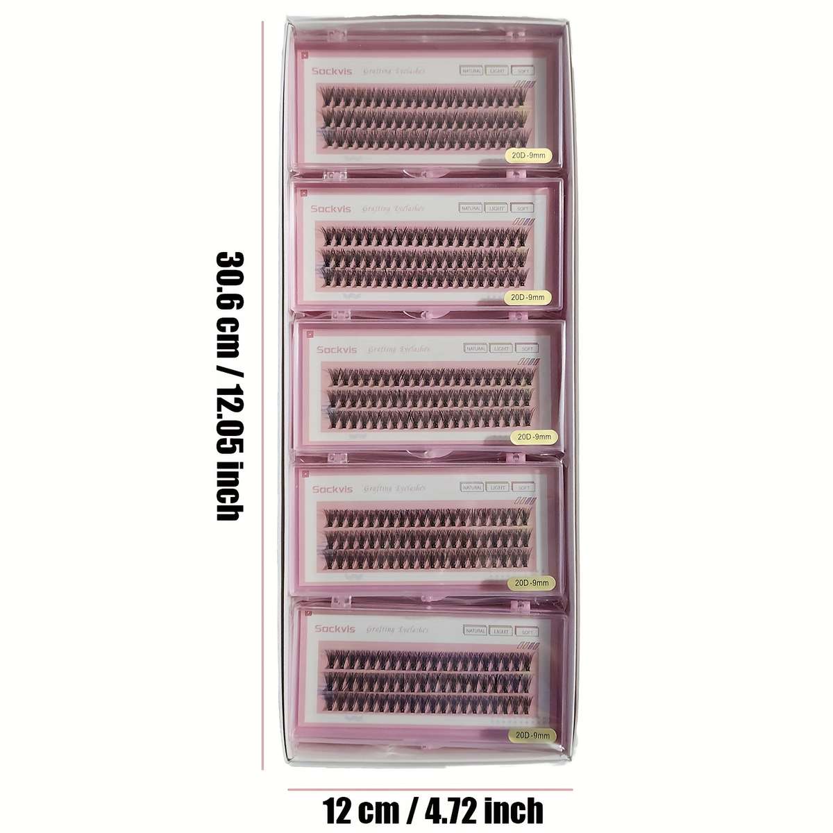 Natural Wispy Individual Lashes Model 20d 12mm 10 Boxes 14mm