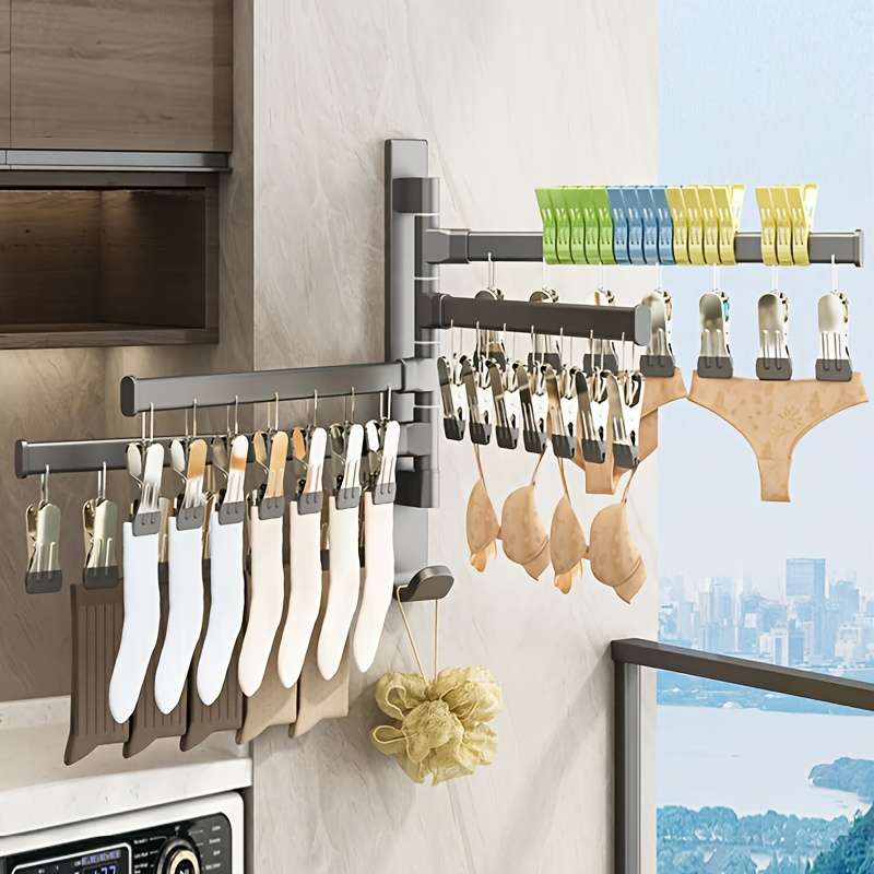 Clothes Rack Gun Ash Model 2 Rods