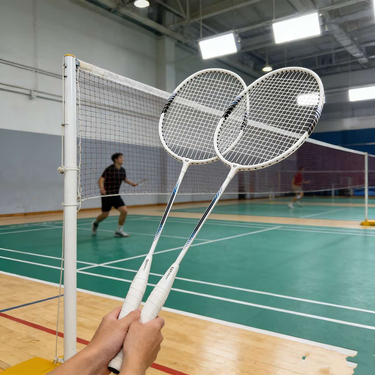 Badminton Racket Color One White Badminton Racket With 3 Shuttlecocks