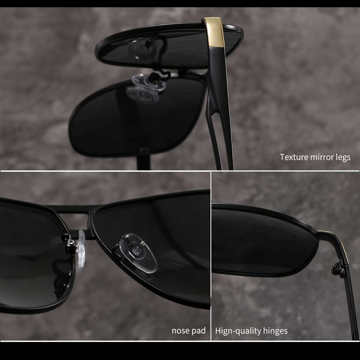 Cycling Glasses Color Black And Silvery Frame Gray Sheet