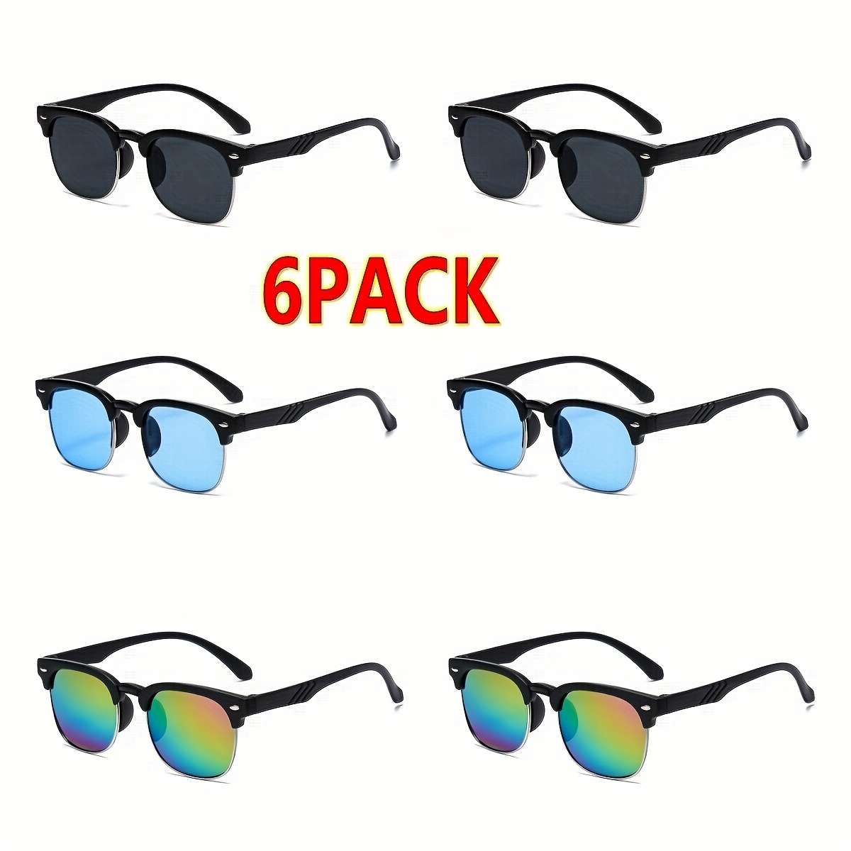 Kids Glasses Color 6 Pack Multicolor