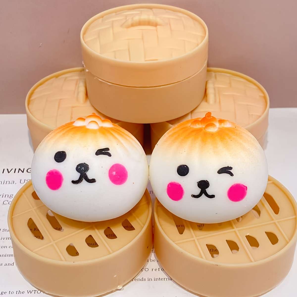 Squeezable Toys Color Baozi Steaming Basket Lid