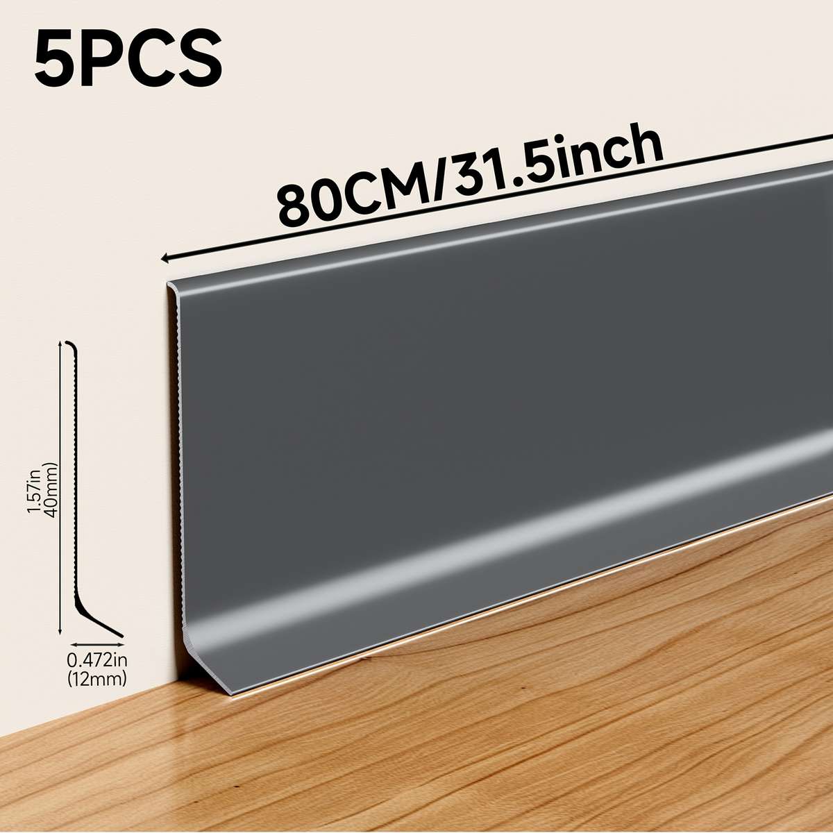 Skirting Board 5 Gray