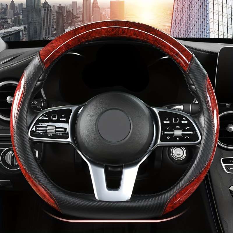 Car Steering Wheel Cover Gray (D Shaped)