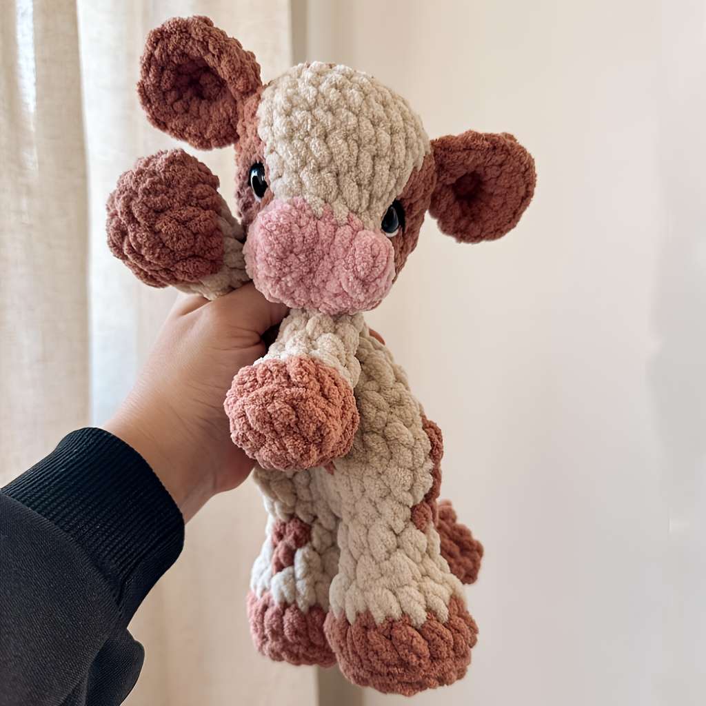 Plush Toyss Model 352 Black and White Calf