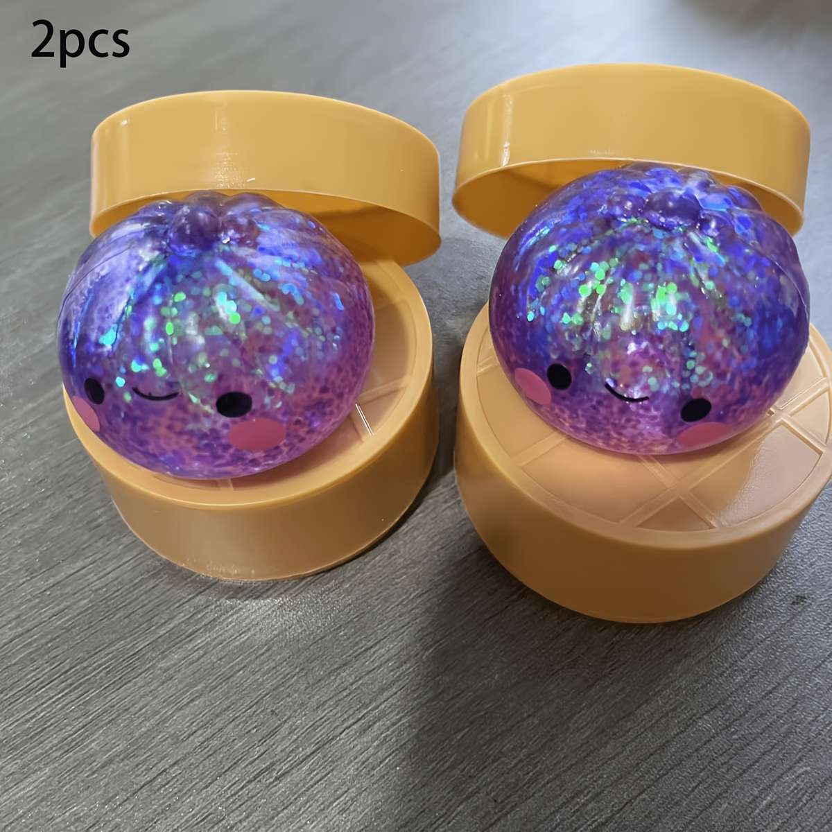 Squeezable Toys Color Latest Pink Style Two Buns Two Cages Two Lids