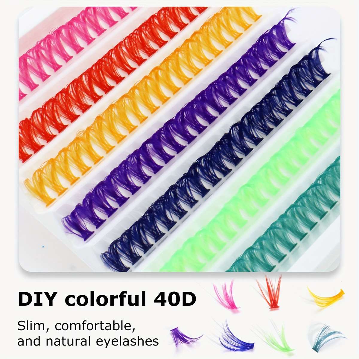 Soft Colored False Eyelashes Style Bai Cai 16mm