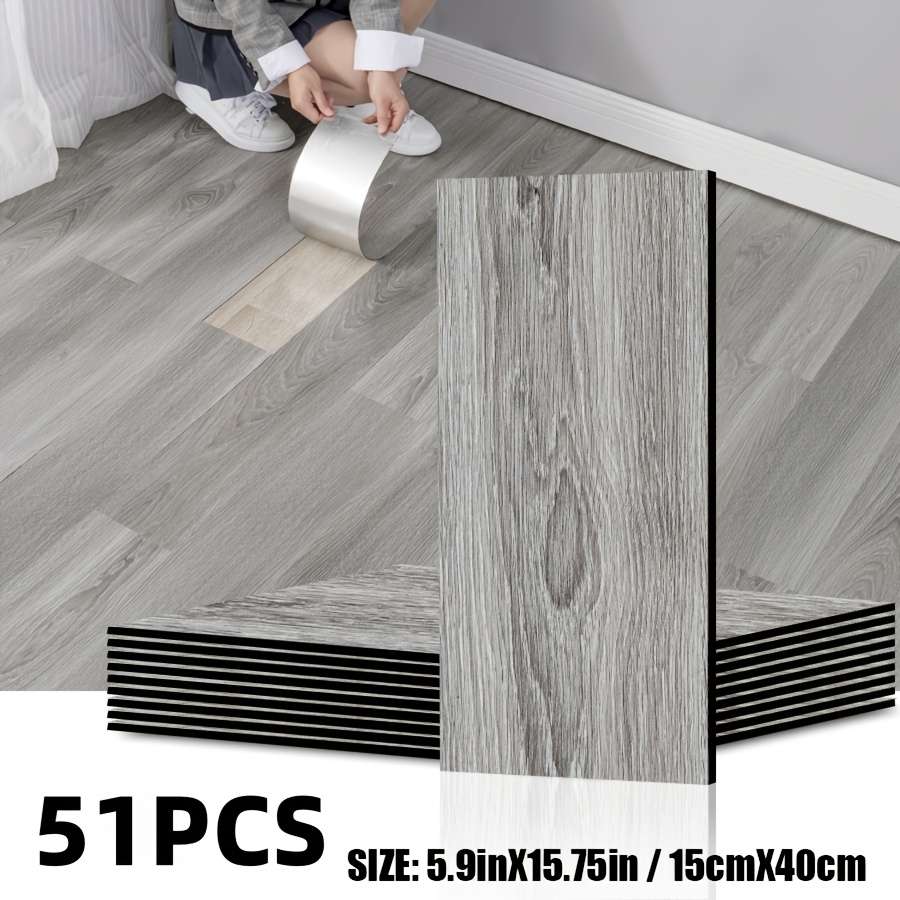 Self Adhesive Floor Stickers Wood Grain 5S