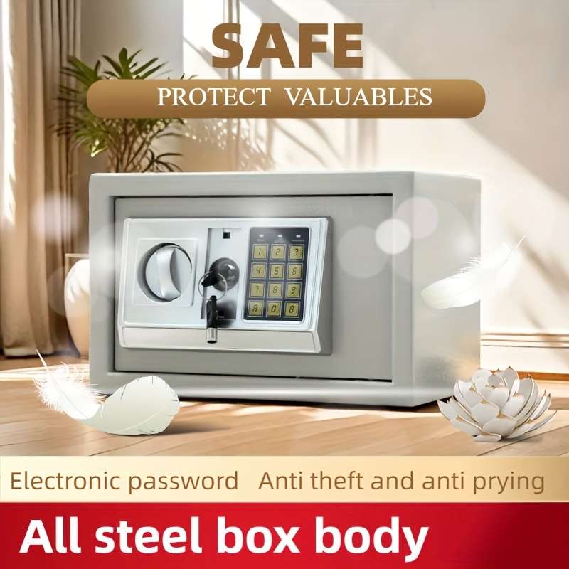 Safe Color Beige Electronic Code  2 Mechanical Keys