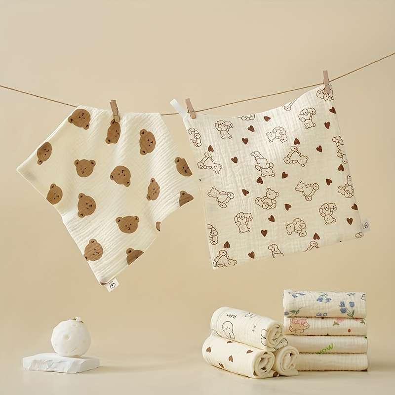 Towel Color Random Flower Style Quantity5Pcs