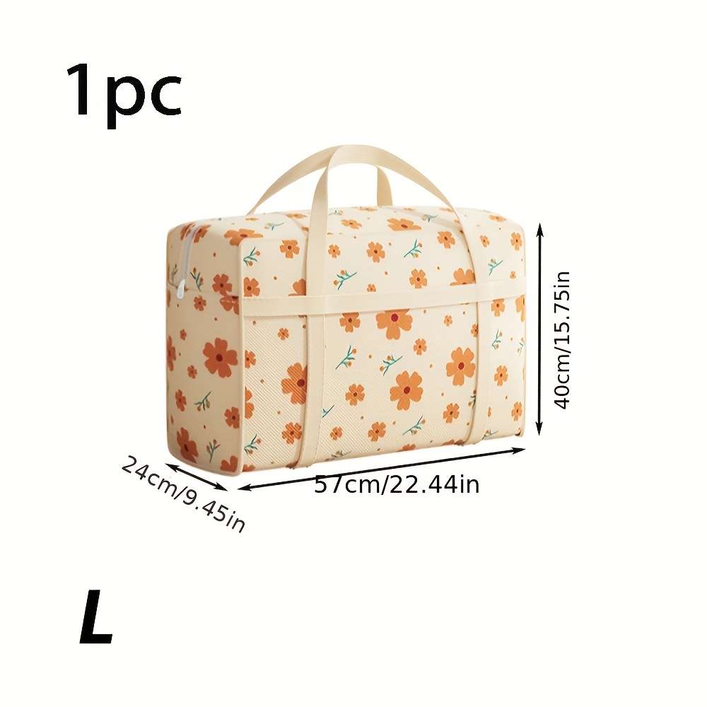 4Pcs Folding Organizer Tote Duvet Dust Tote Orange Size Xxl