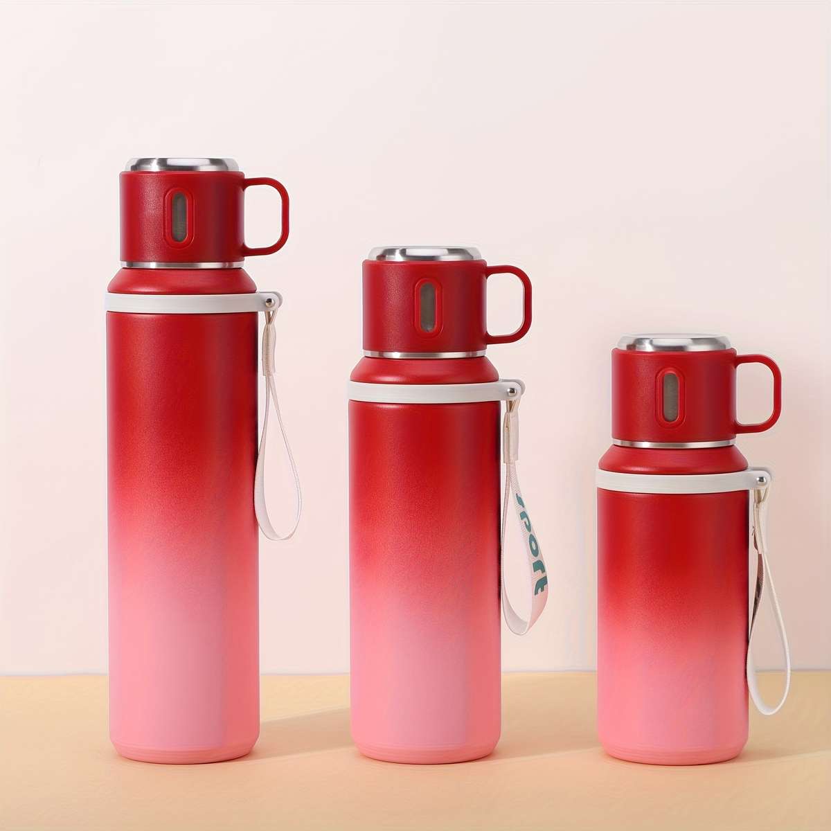 Water Cup Color Gradient Red Capacity1000Ml