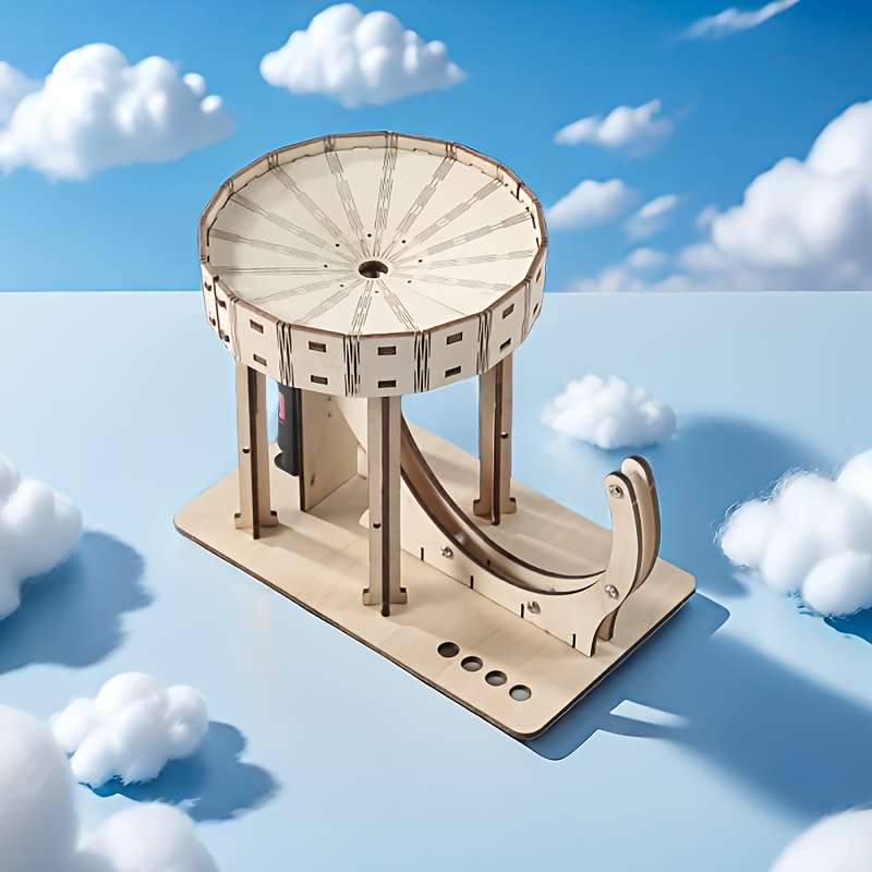 Building Toy Architectural Model Toy Set Model 3D Jigsaw Model Boxed Khaki