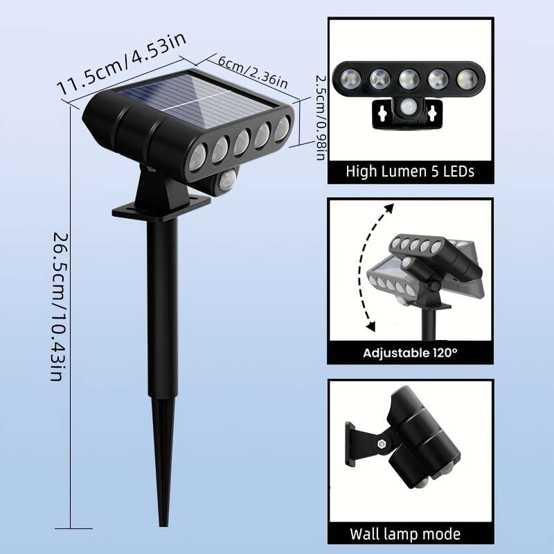 Solar Emergency Lights Color Warm Light Upgraded Version Model7Led