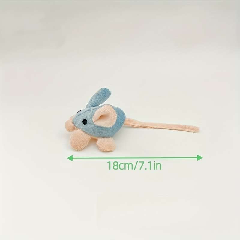 Plush Toyss Quantity 6pcs Gray Big Eared Mouse