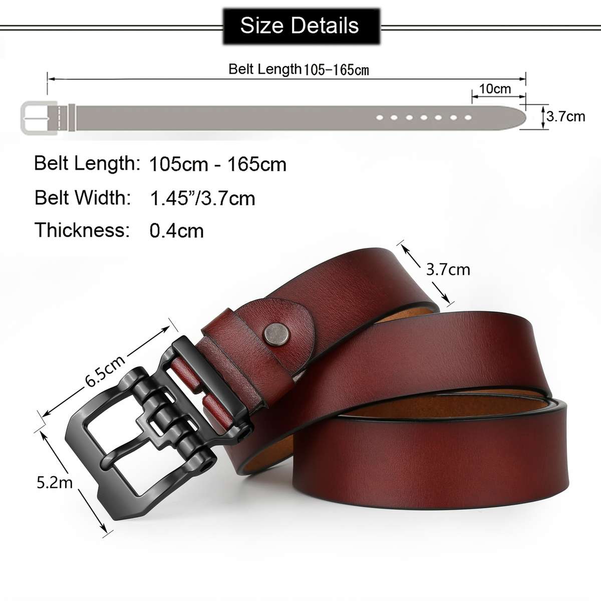 Belt Color Coffee 2 Size 115Cm 45In
