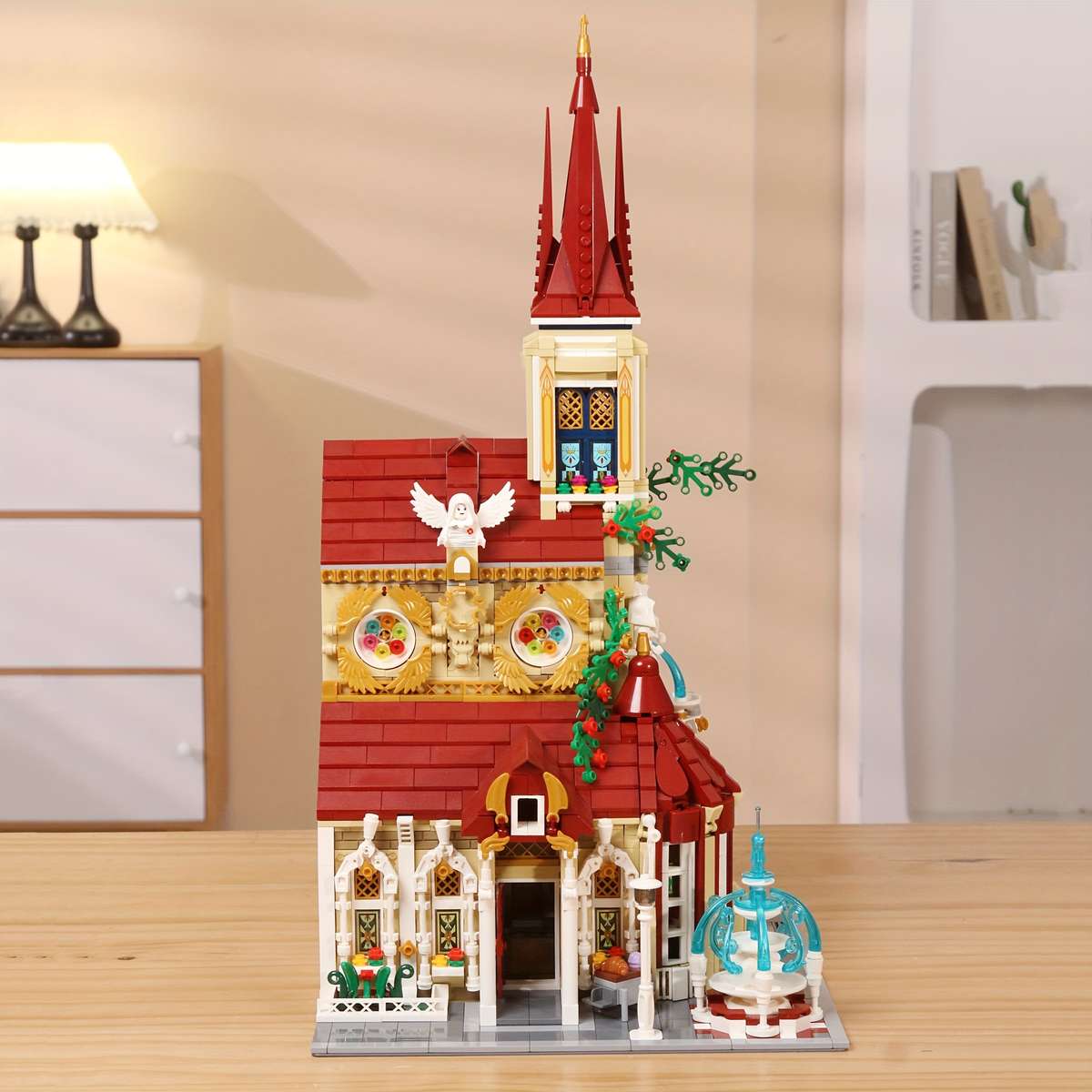 Building Toy Architectural Model Toy Set Style 33203 Rose Red Monastery  2960Pcs