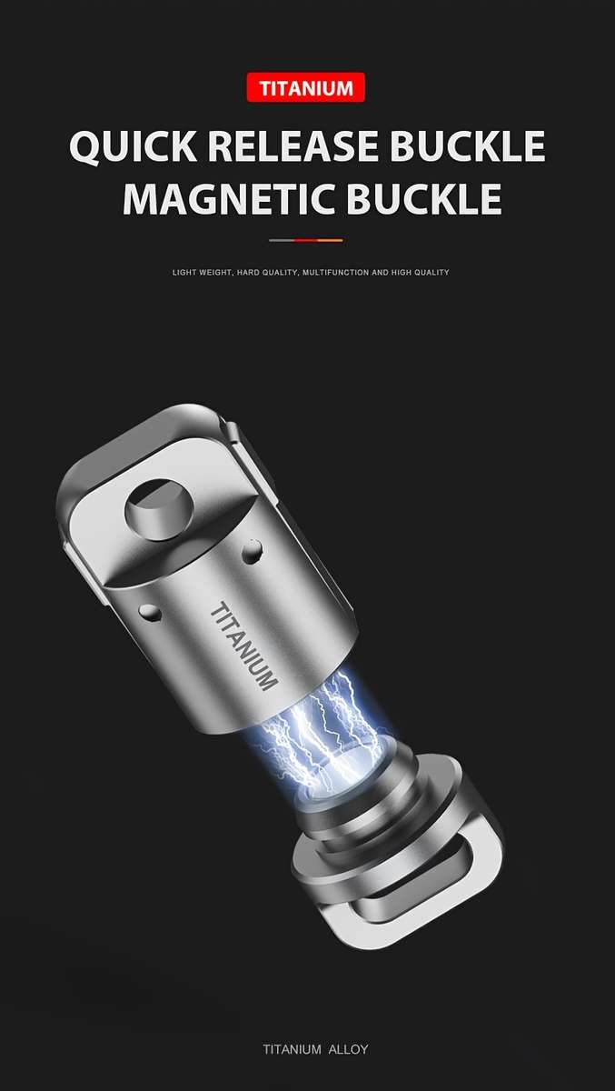 Professional Versatile Zinc Alloy 1Pack Titanium Alloy Magnetic Keychain For