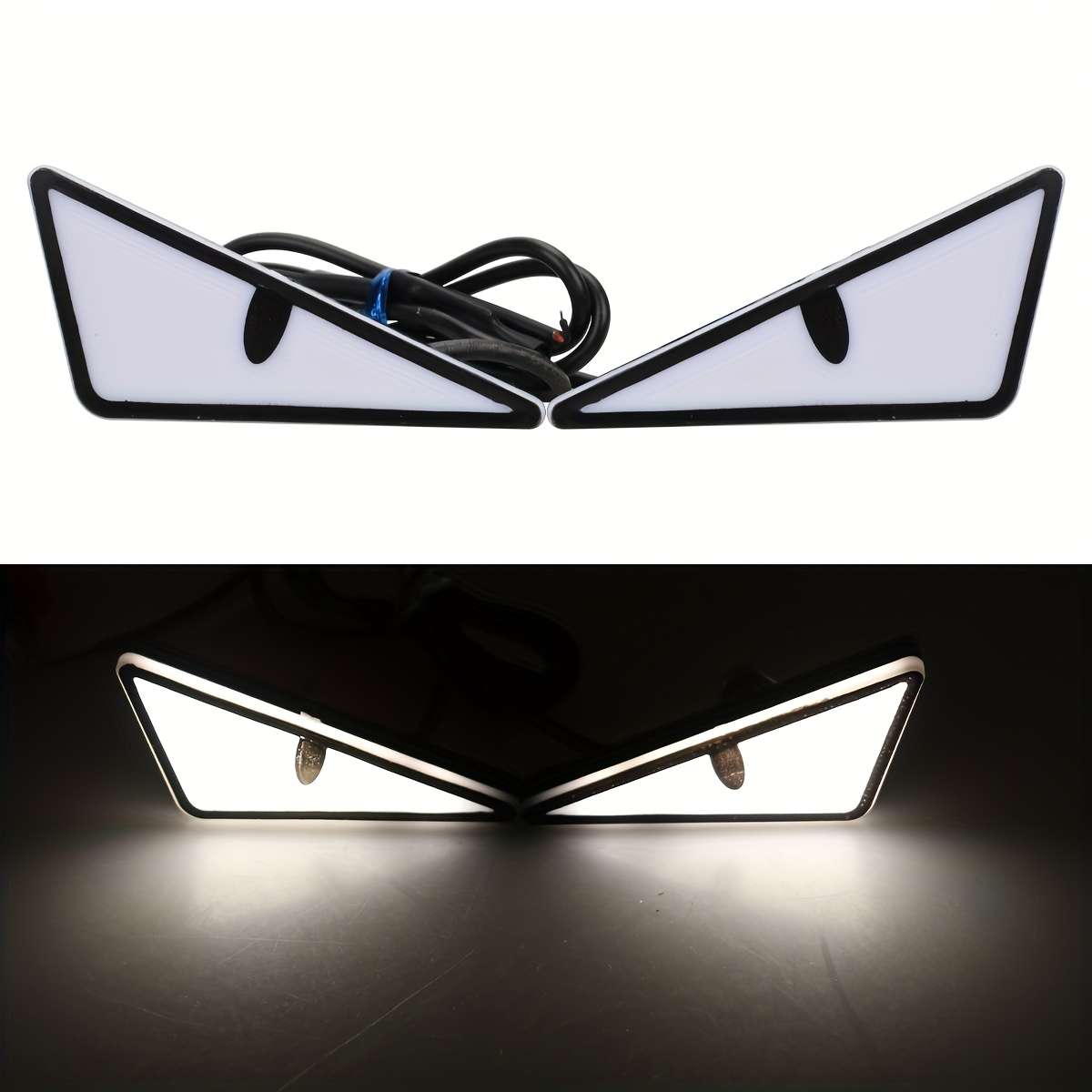 2pcs LED Eagle Eye Lights Triangle Demon Eye Fun Atmosphere Lights High Brightness