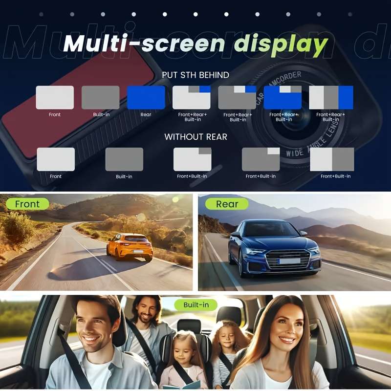 Dashcam Items 3 Lenses  Add  32G Memory Card