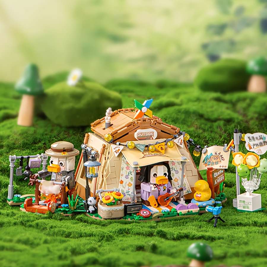 3D Building Model Puzzle Set Style Tent Camping