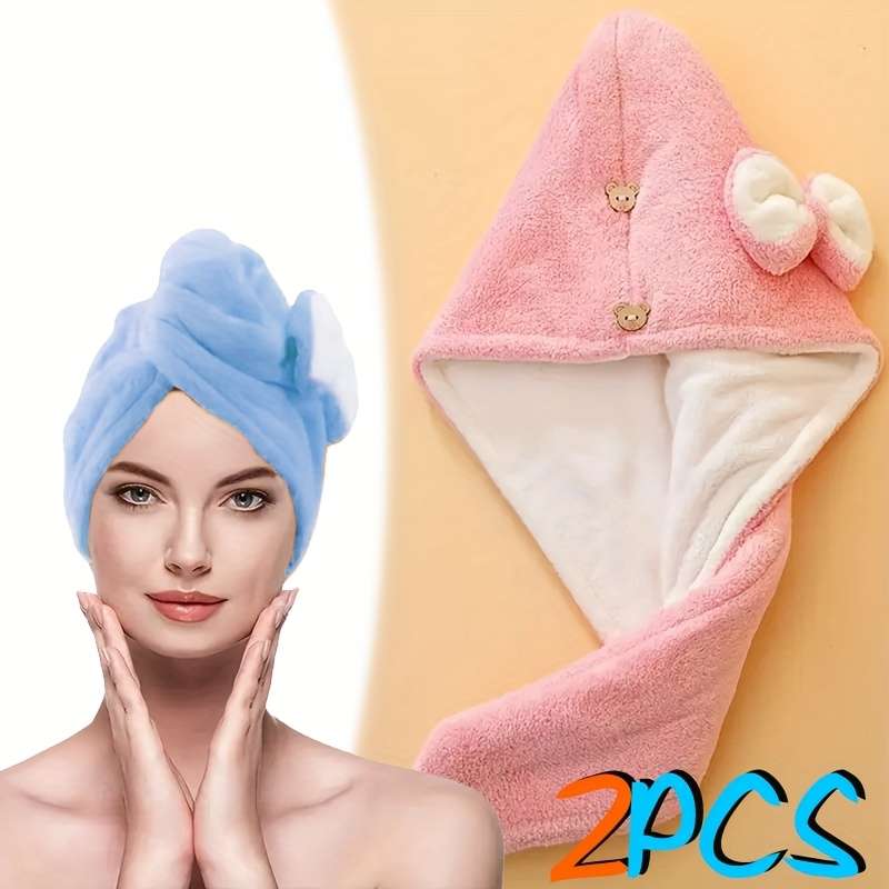 Hair Turban 2Pcs Light BluePink
