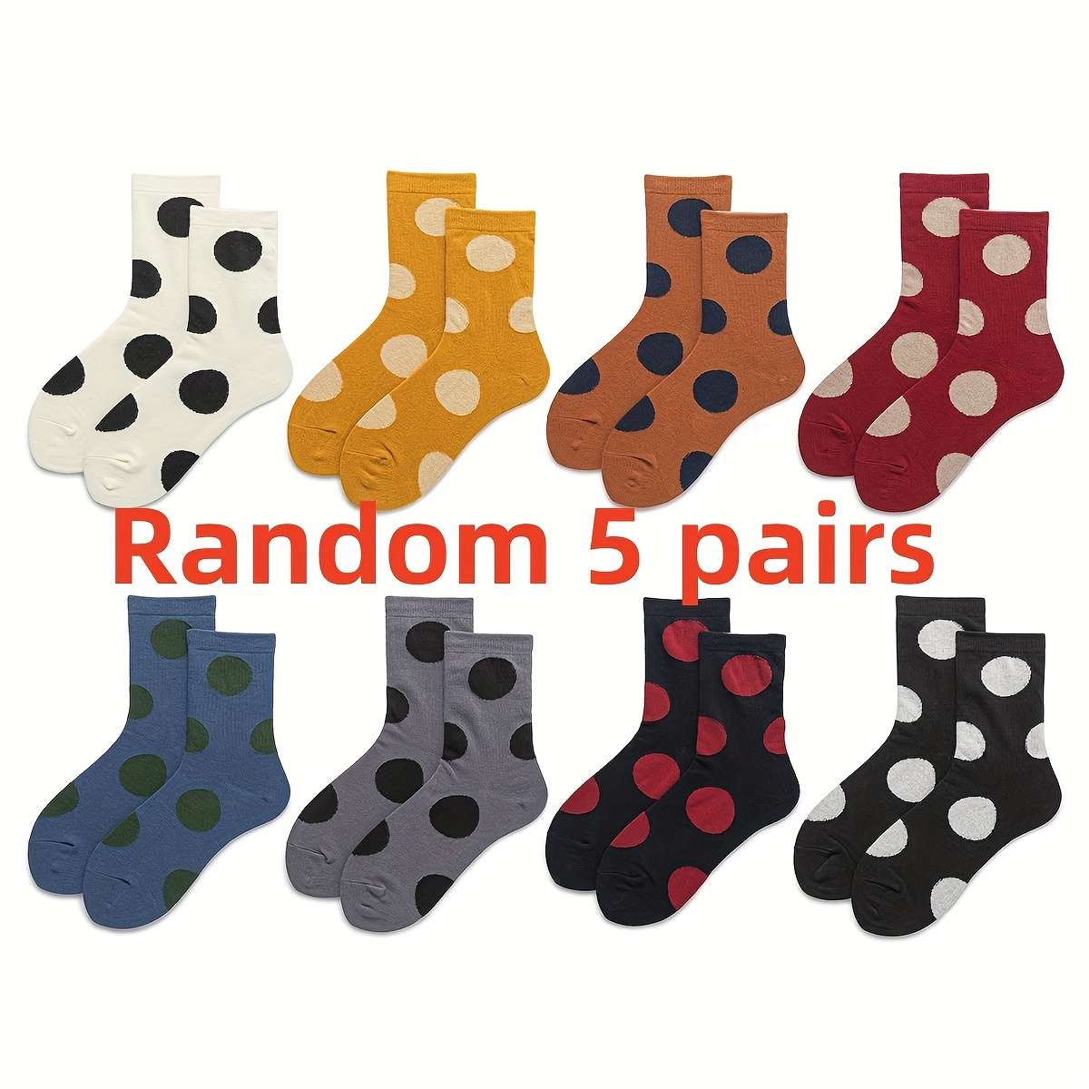 Women S Socks Color Random 5 Pairs Size Asian Onesize
