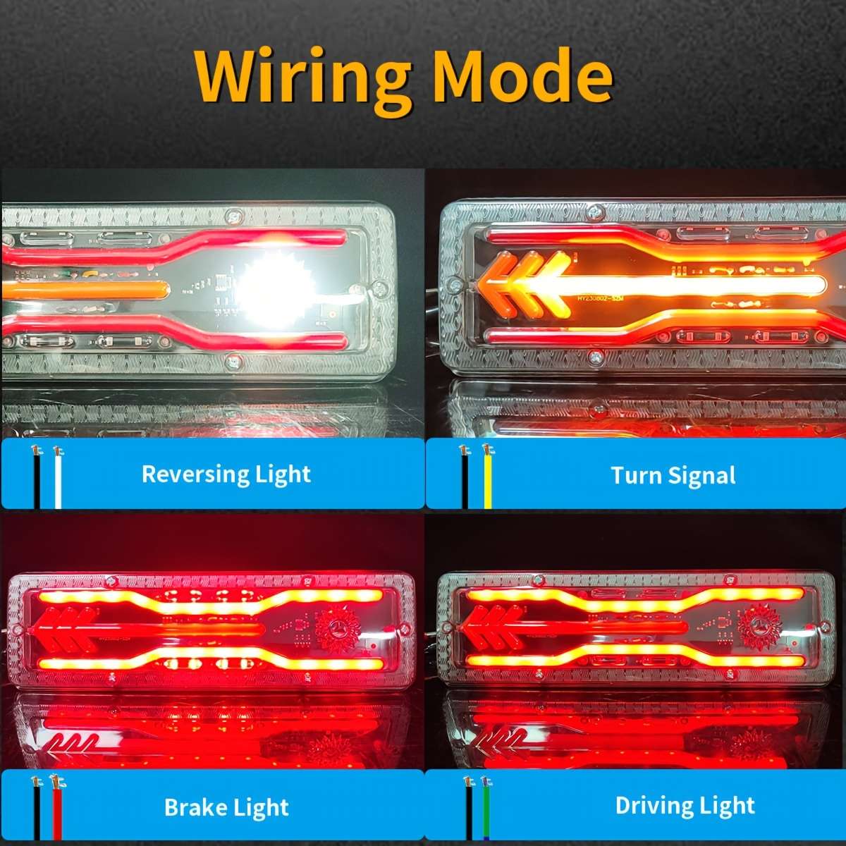 2pcs CNSUNNYLIGHTS LED Car Tail Lights High Brightness Multi-Purpose for Trucks T