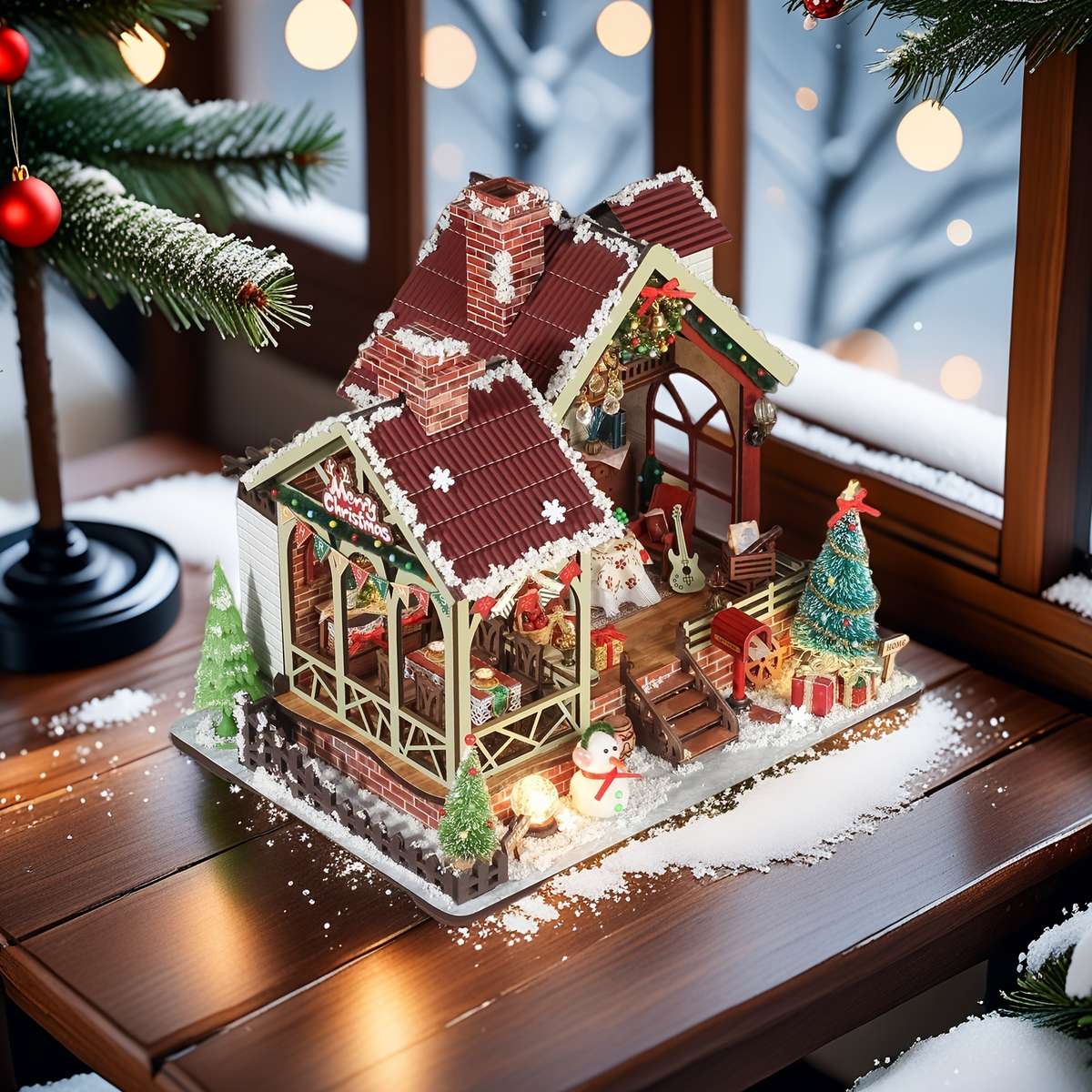 Building Toy Architectural Model Toy Set Items Christmas House