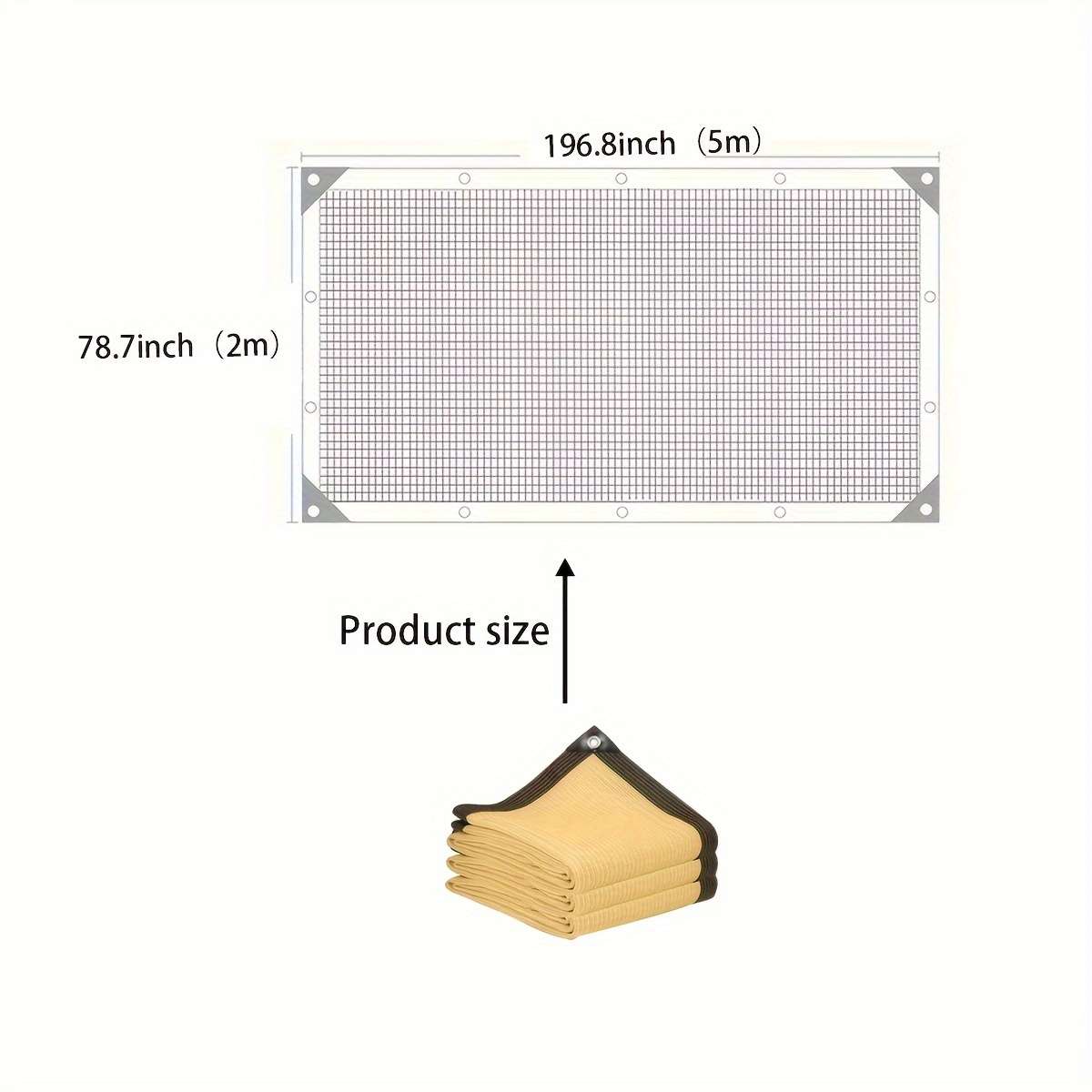 Shade Net Color Yellow Size78.7*196.8 Inches 2*5 Meters