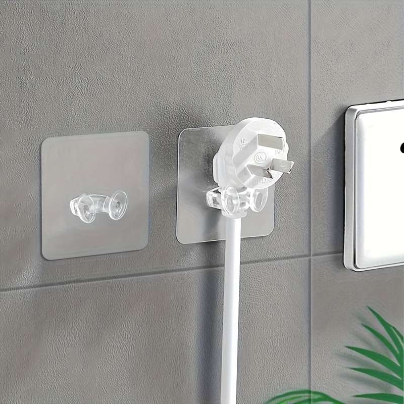 Adhesive Wall Hooks Bath Shower Self Stick Transparent Quantity 5pcs