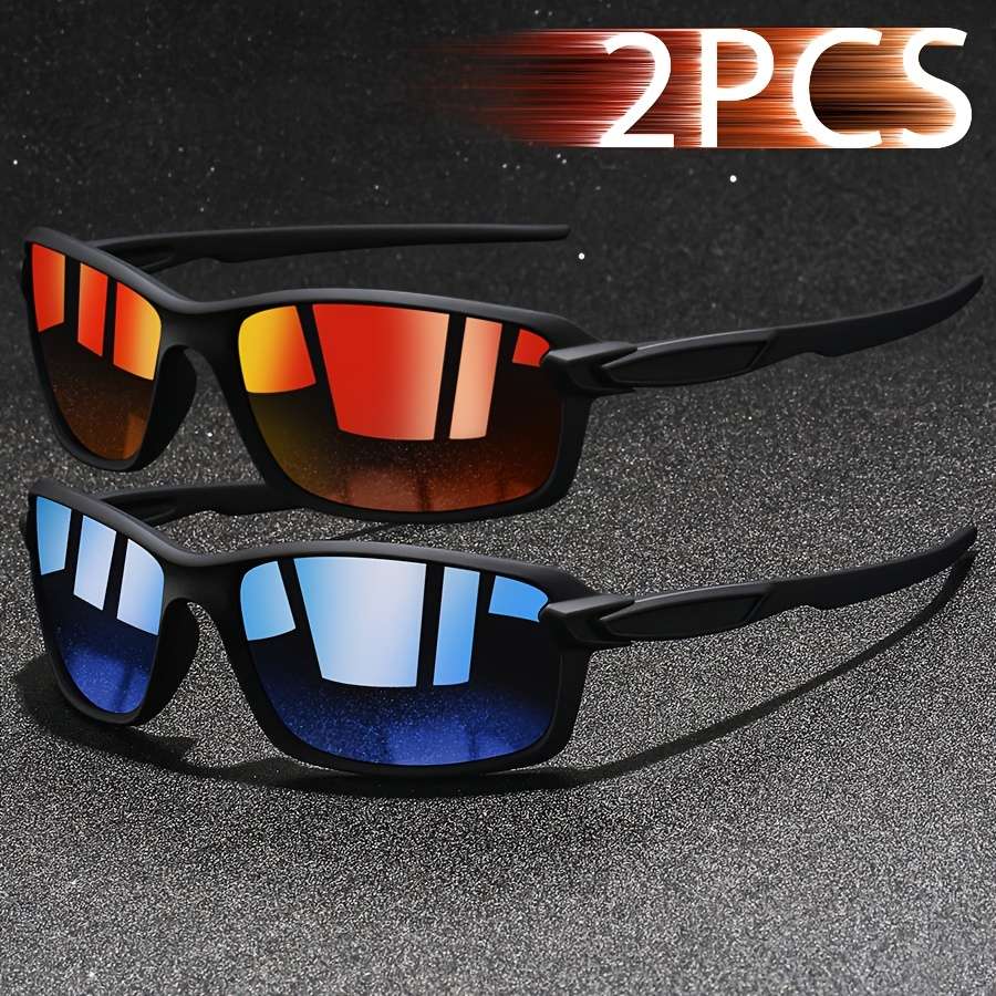 Cycling Glasses Color 2Pcs Redmirror Black