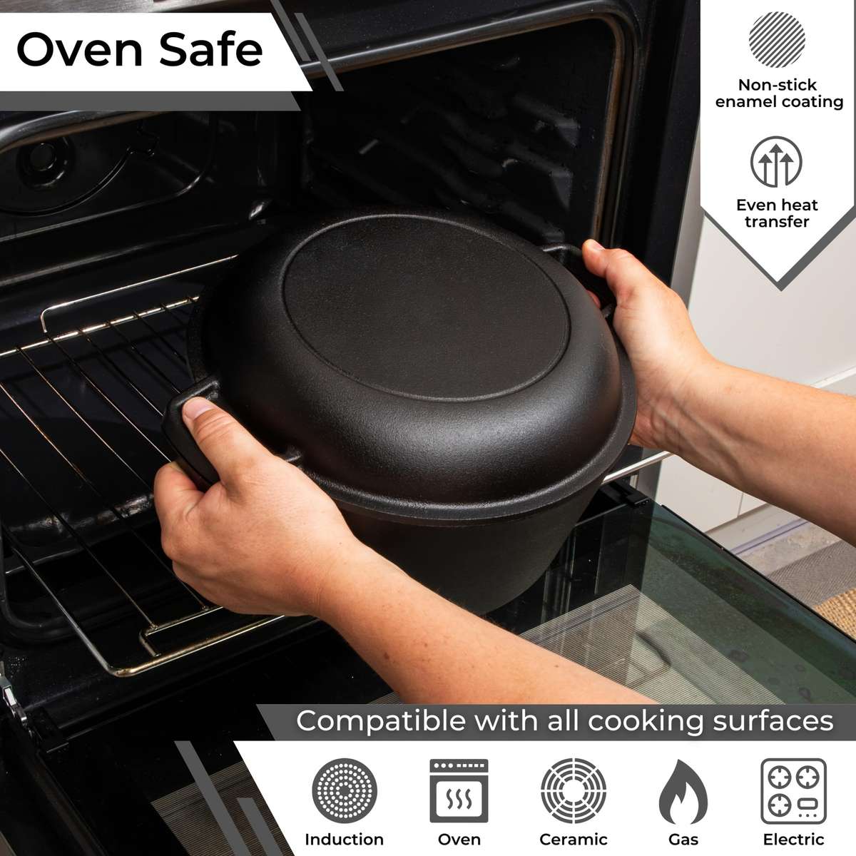 2-In-1 Pre-Curing Cast Iron Dutch Cookware