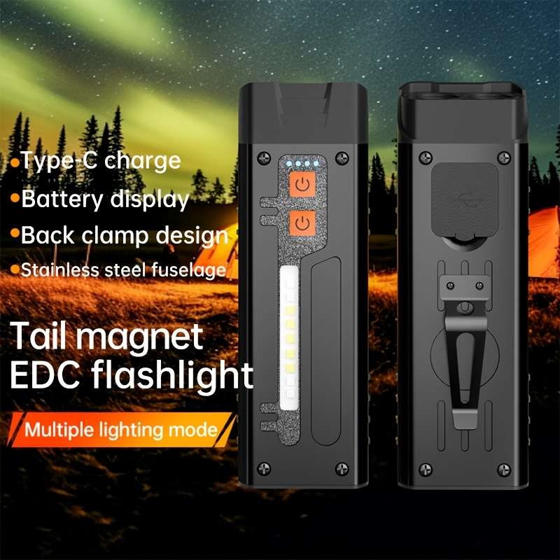 Heavy Duty 1Pc Smiling Shark Rechargeable Led Flash Light Emergency Survival