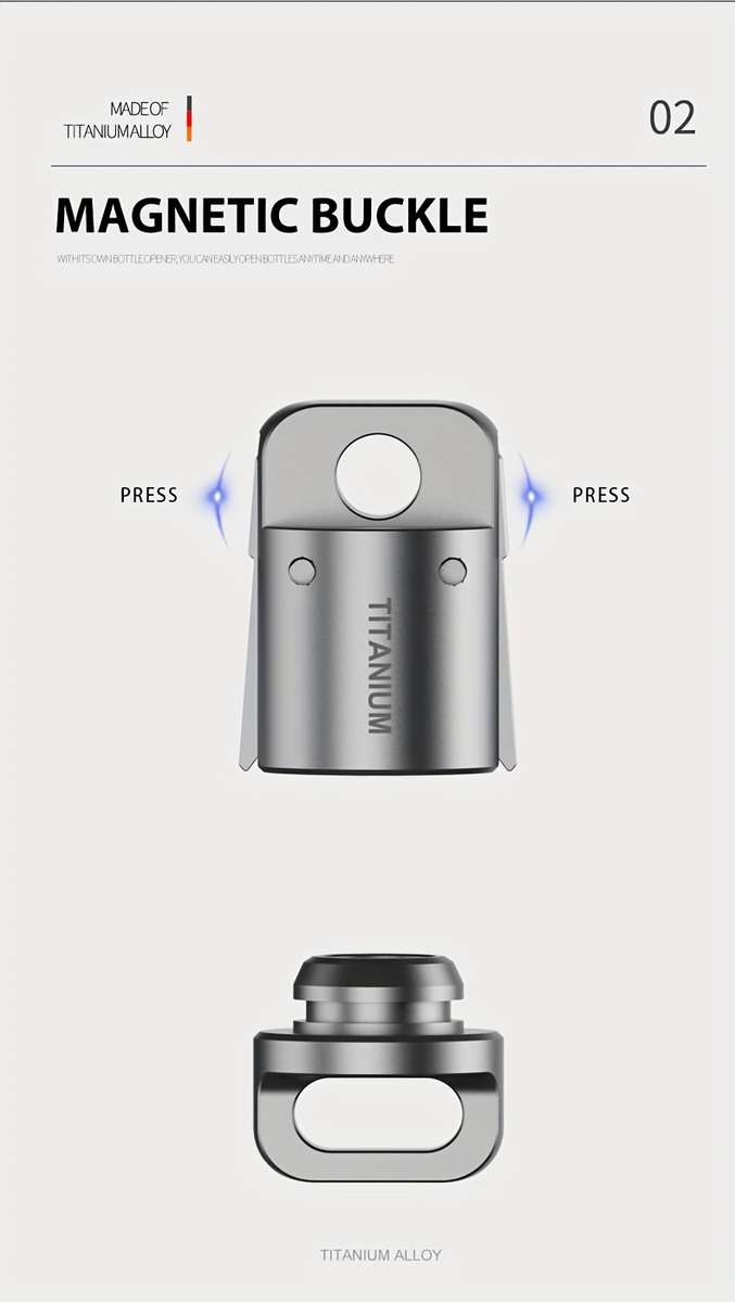 Professional Versatile Zinc Alloy 1Pack Titanium Alloy Magnetic Keychain For