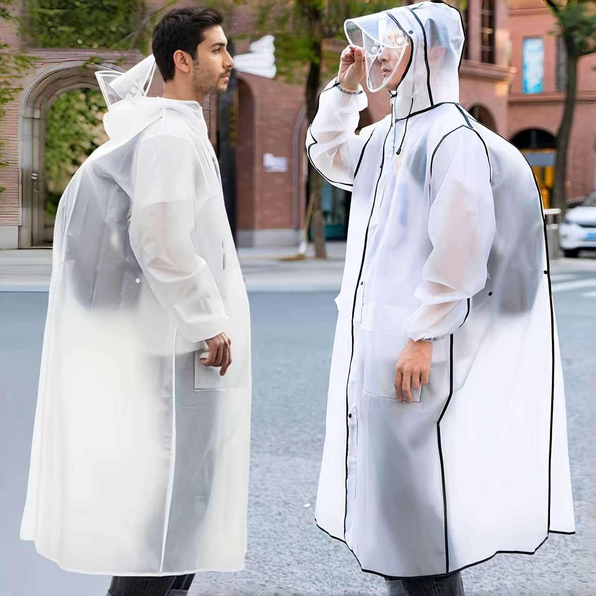 Raincoat White Border Model M