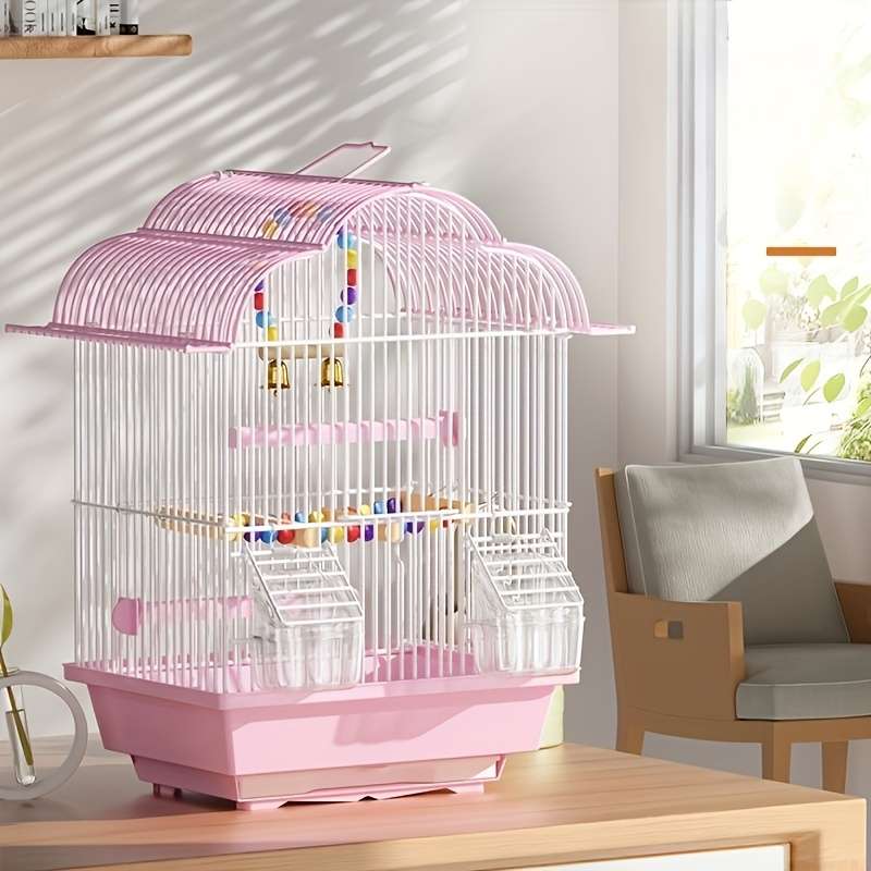 Birdcage Color Pink Birdcage  Entry Level 6 Piece Set  Acid Washing Counter Rust Process