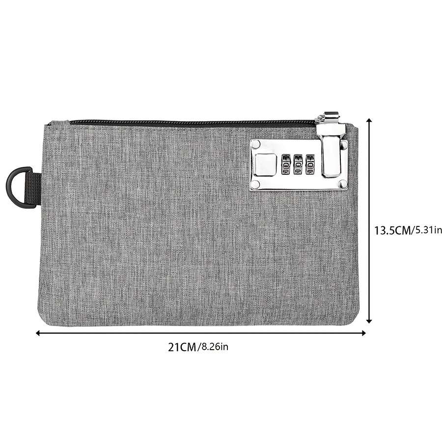 Vintage Style Polyester Multifunctional Card Holder With Lock Men'S Pocket Coin Purse Cas