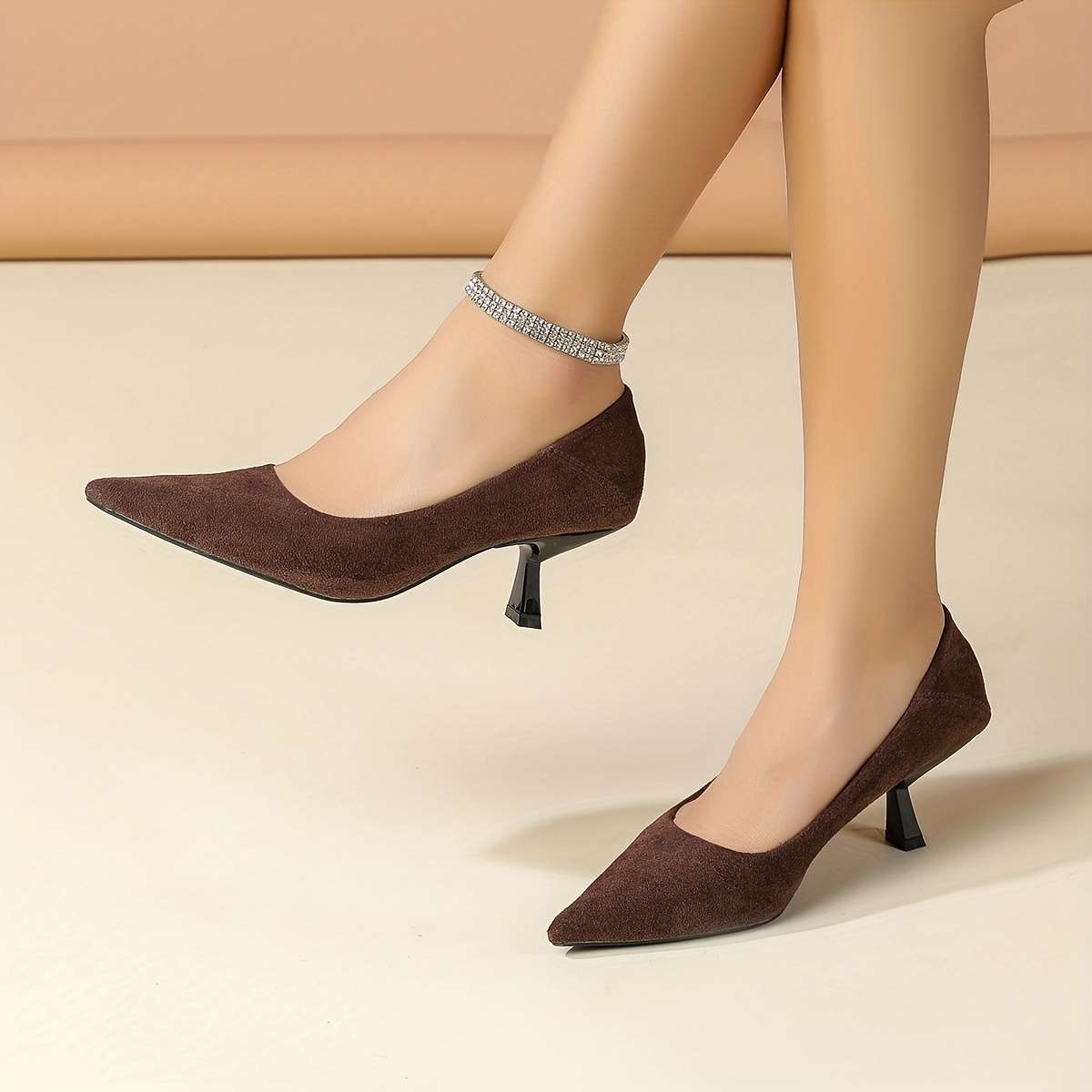 Women S High Heels Color Coffee Brown Sizeuk 3