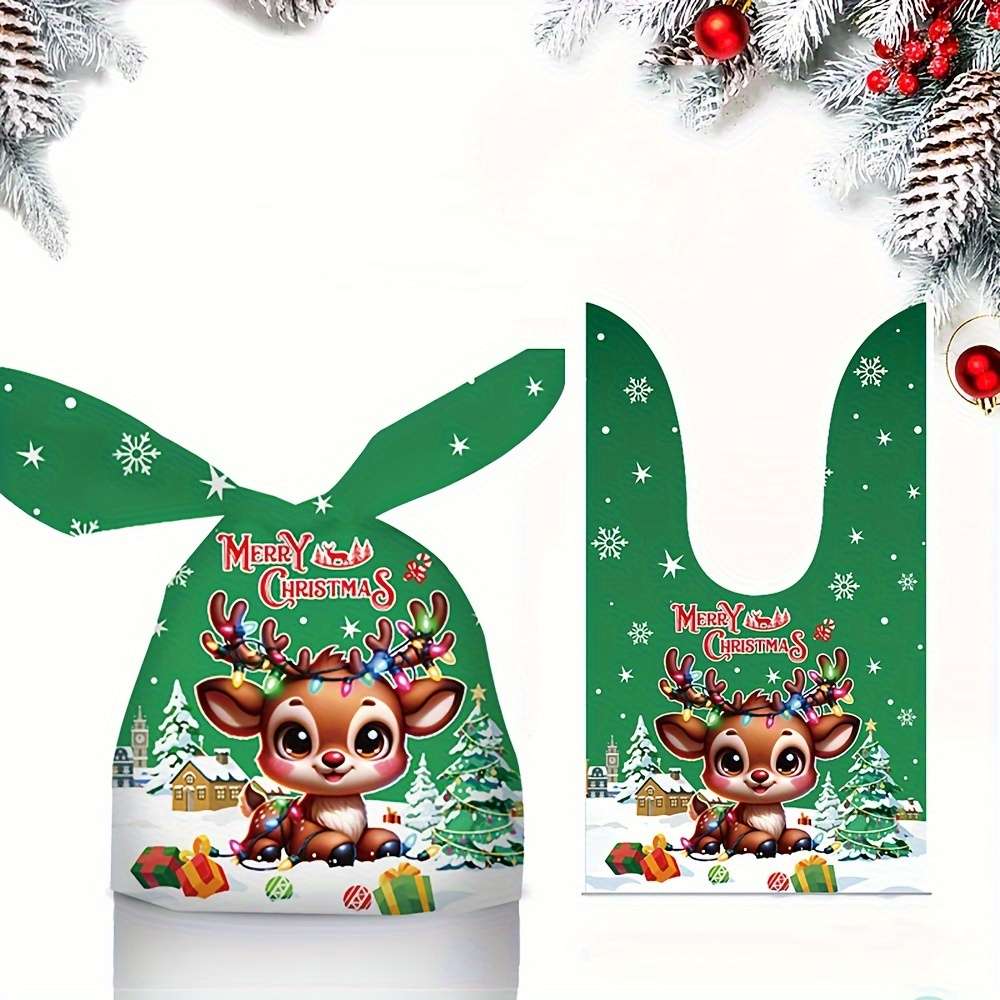 Gift Bags Style Red Flower Clothes Flower Hat Snowman Christmas Rabbit Ears X 10  3 Patterns