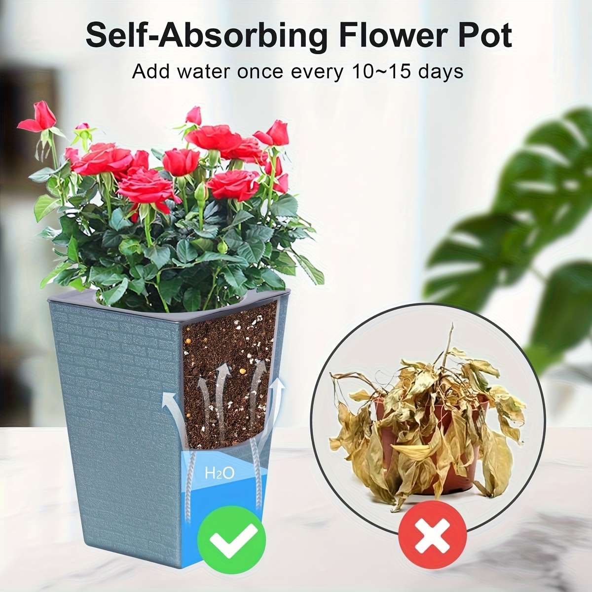 Flowerpot Color 2 Pieces Of White