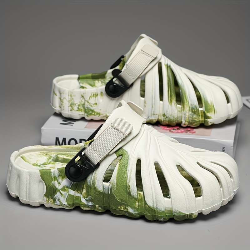 Sandals Color Camouflage White Back Strap Size Uk 4.5 5