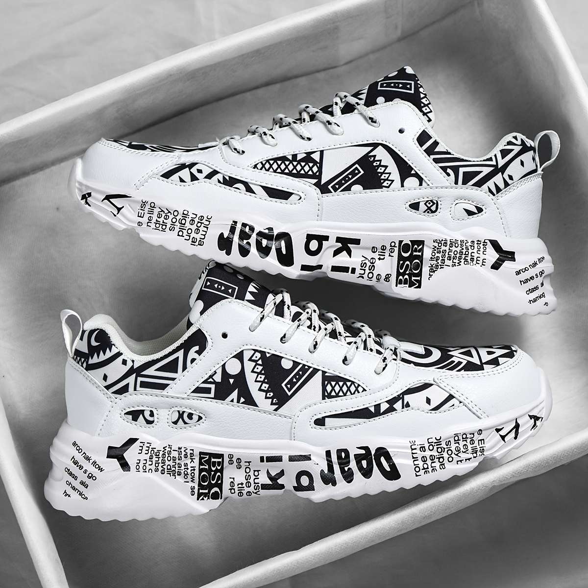 Sneakers Color White And Black Sizeuk 7